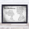 Journey Don't Stop Believing Man Lady Couple Grey Song Lyric Quote Print