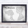 Marc Cohn True Companion Man Lady Couple Grey Song Lyric Quote Print