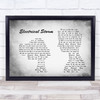 U2 Electrical Storm Man Lady Couple Grey Song Lyric Quote Print