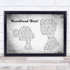 Elvis Presley Heartbreak Hotel Man Lady Couple Grey Song Lyric Quote Print