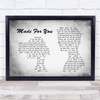Jake Owen Made For You Man Lady Couple Grey Song Lyric Quote Print