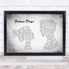 Pearl Jam Future Days Man Lady Couple Grey Song Lyric Quote Print