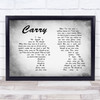 Skinny Lister Carry Man Lady Couple Grey Song Lyric Quote Print