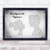 Deep Blue Something Breakfast At Tiffany's Man Lady Couple Grey Song Lyric Print