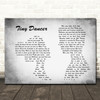 Elton John Tiny Dancer Man Lady Couple Grey Song Lyric Print