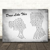 Van Morrison Days Like This Man Lady Couple Grey Song Lyric Print