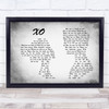Beyoncé XO Man Lady Couple Grey Song Lyric Print