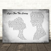 Passenger Life's For The Living Man Lady Couple Grey Song Lyric Print