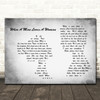 Percy Sledge When A Man Loves A Woman Man Lady Couple Grey Song Lyric Print