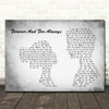 Shania Twain Forever And For Always Man Lady Couple Grey Song Lyric Print