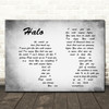The Cure Halo Man Lady Couple Grey Song Lyric Print