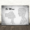 David Gray Be Mine Man Lady Couple Grey Song Lyric Quote Print
