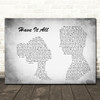 Jason Mraz Have It All Man Lady Couple Grey Song Lyric Quote Print