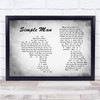 Lynyrd Skynyrd Simple Man Man Lady Couple Grey Song Lyric Quote Print