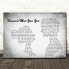 Michael Buble Haven't Met You Yet Man Lady Couple Grey Song Lyric Quote Print