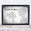 Shawn Mendes A Little Too Much Man Lady Couple Grey Song Lyric Quote Print
