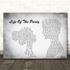 Shawn Mendes Life Of The Party Man Lady Couple Grey Song Lyric Quote Print