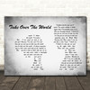 The Courteeners - Take Over The World Man Lady Couple Grey Song Lyric Print