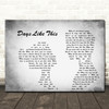 Van Morrison Days Like This Man Lady Couple Grey Song Lyric Quote Print