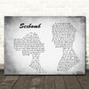 Tom Jones Sexbomb Man Lady Couple Grey Song Lyric Quote Print