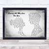 Whitney Houston Saving All My Love For You Man Lady Couple Grey Song Lyric Print