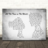 Deep Purple All The Time in The World Man Lady Couple Grey Song Lyric Music Art Print