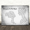 Frank Sinatra Strangers In The Night Man Lady Couple Grey Song Lyric Music Art Print