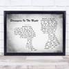 Frank Sinatra Strangers In The Night Man Lady Couple Grey Song Lyric Music Art Print
