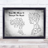 Gladys Knight Help Me Make It Through The Night Man Lady Couple Grey Song Lyric Music Art Print