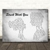 Huey Lewis and the News Stuck with You Man Lady Couple Grey Song Lyric Music Art Print