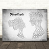 Jessie J Flashlight Man Lady Couple Grey Song Lyric Music Art Print