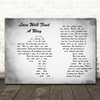Lionel Richie Love Will Find A Way Man Lady Couple Grey Song Lyric Music Art Print