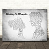 Marc Cohn Walking In Memphis Man Lady Couple Grey Song Lyric Music Art Print