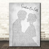 The Proclaimers Sunshine On Leith Man Lady Bride Groom Wedding Grey Song Lyric Print