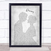 Chris Young Drowning Man Lady Bride Groom Wedding Grey Song Lyric Wall Art Print