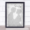 Florida Georgia Line Grow Old Man Lady Bride Groom Wedding Grey Song Lyric Wall Art Print