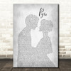 Kings Of Leon Pyro Man Lady Bride Groom Wedding Grey Song Lyric Wall Art Print
