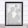 Kings Of Leon Pyro Man Lady Bride Groom Wedding Grey Song Lyric Wall Art Print
