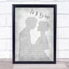 The Everly Brothers Let It Be Me Man Lady Bride Groom Wedding Grey Song Lyric Wall Art Print