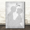 The Killers Bones Man Lady Bride Groom Wedding Grey Song Lyric Wall Art Print
