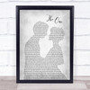 Kodaline The One Man Lady Bride Groom Wedding Grey Song Lyric Quote Print