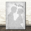 Lionel Ritchie My Destiny Man Lady Bride Groom Wedding Grey Song Lyric Print