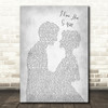 Whitney Houston I Know Him So Well Man Lady Bride Groom Wedding Grey Song Print