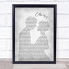 The Twang Either Way Man Lady Bride Groom Wedding Grey Song Lyric Quote Print