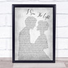 Todd Rundgren I Saw The Light Man Lady Bride Groom Wedding Grey Song Lyric Print