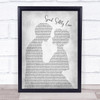 Andy Williams Speak Softly Love Man Lady Bride Groom Wedding Grey Song Print
