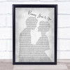 Grant Gustin Running Home to You Man Lady Bride Groom Wedding Grey Song Print