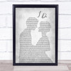 Morgan Evans I Do Man Lady Bride Groom Wedding Grey Song Lyric Print