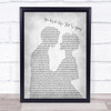 Frank Sinatra You Make Me Feel So Young Grey Song Man Lady Bride Groom Print