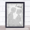 Fleetwood Mac Landslide Grey Song Lyric Man Lady Bride Groom Wedding Print